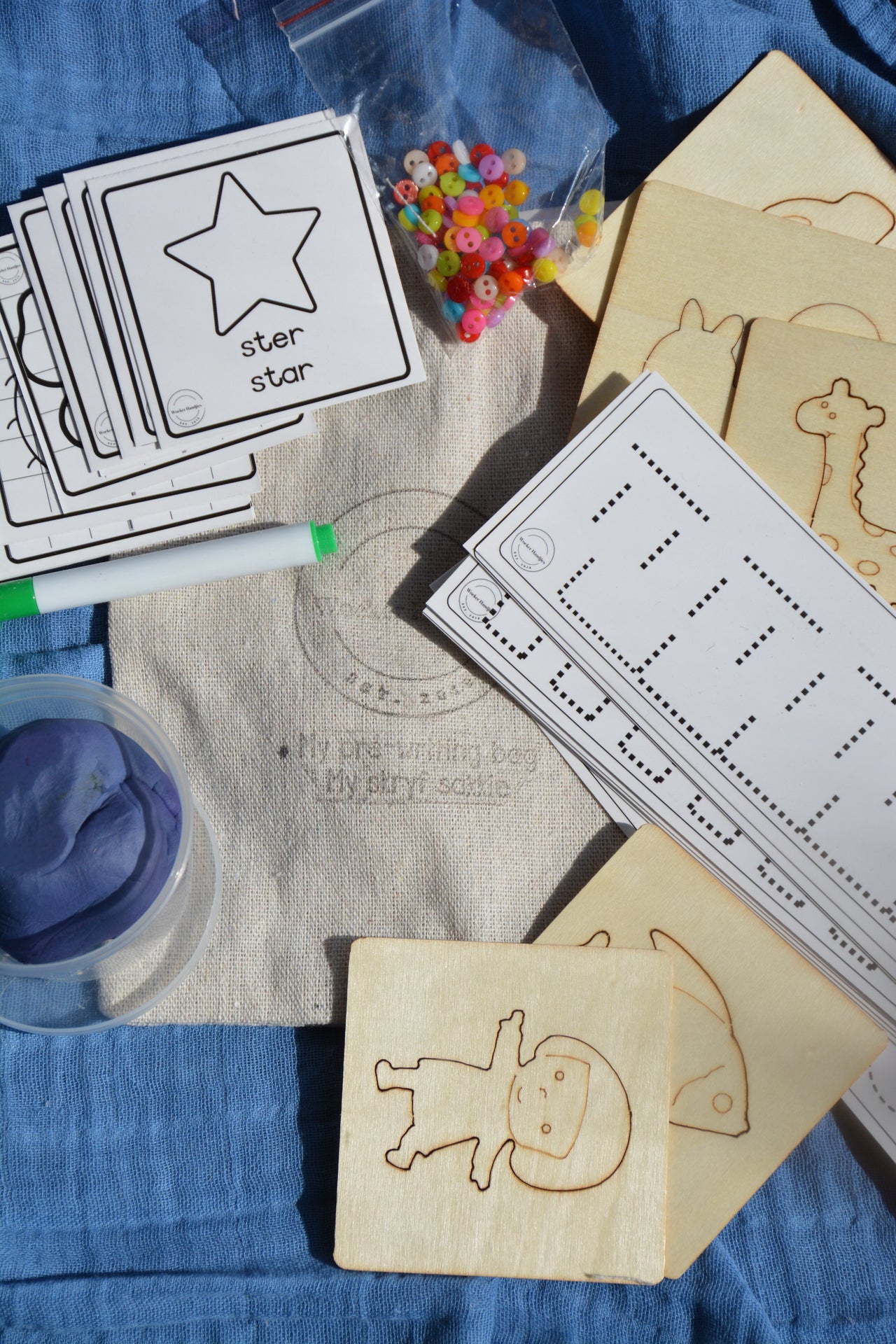 Woeker Handjies - My pre-writing box/My Skryf Sakkie