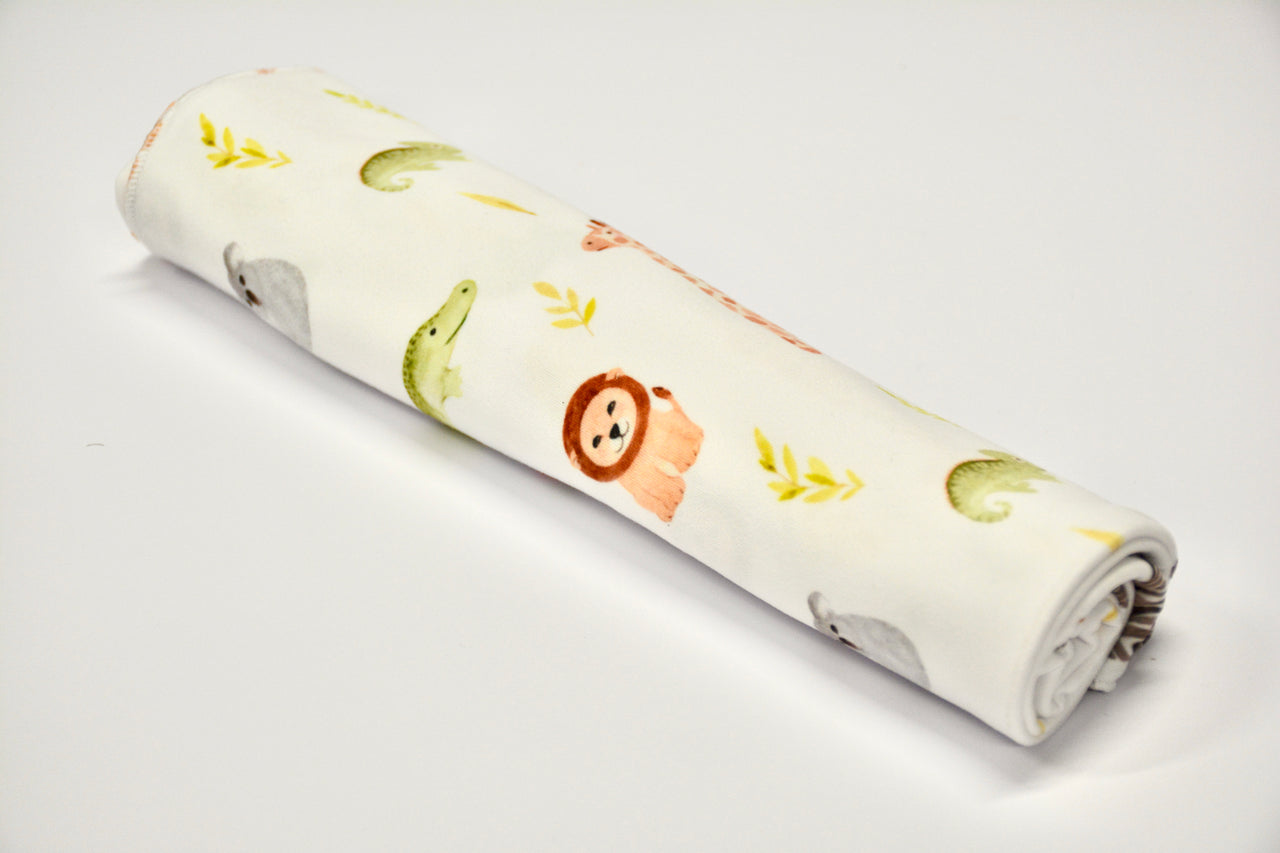 Printed softknit swaddle blanket - Wild