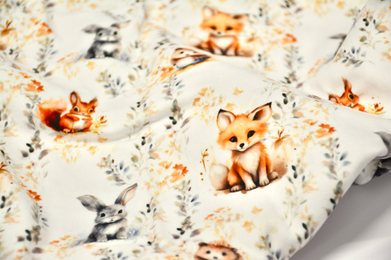 Printed softknit swaddle blanket - Forest animals