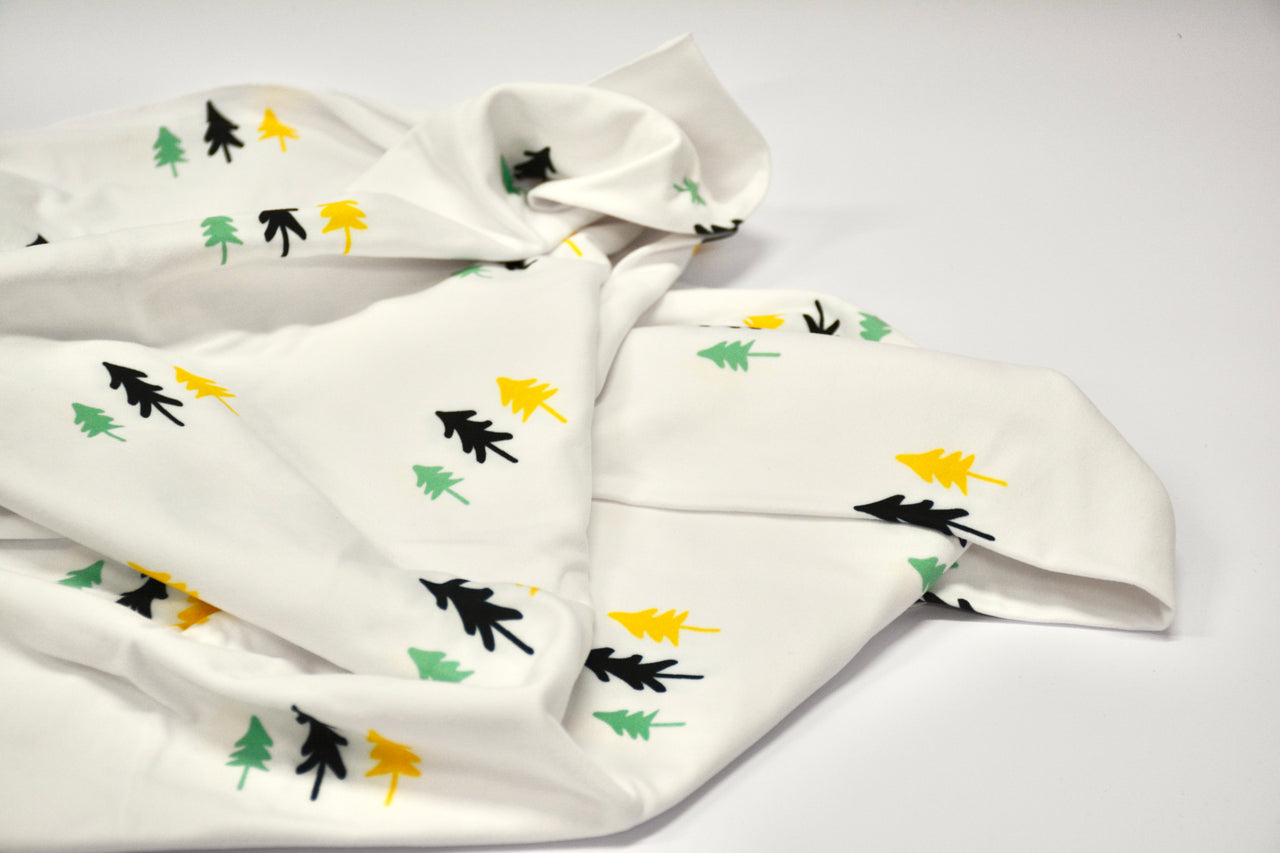 Printed softknit swaddle blanket - pine