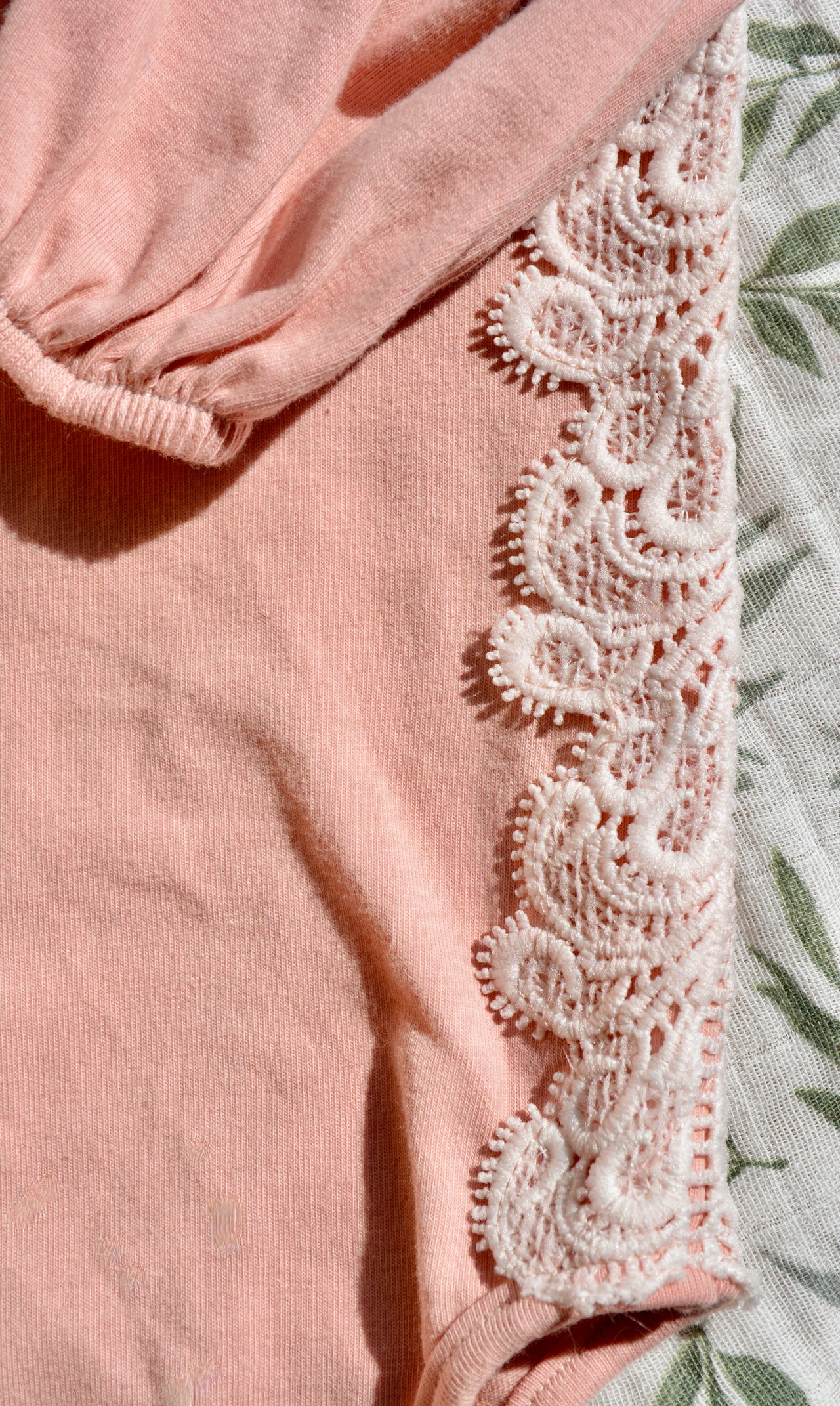 Dusty coral with lace detail and headband - Long sleeve