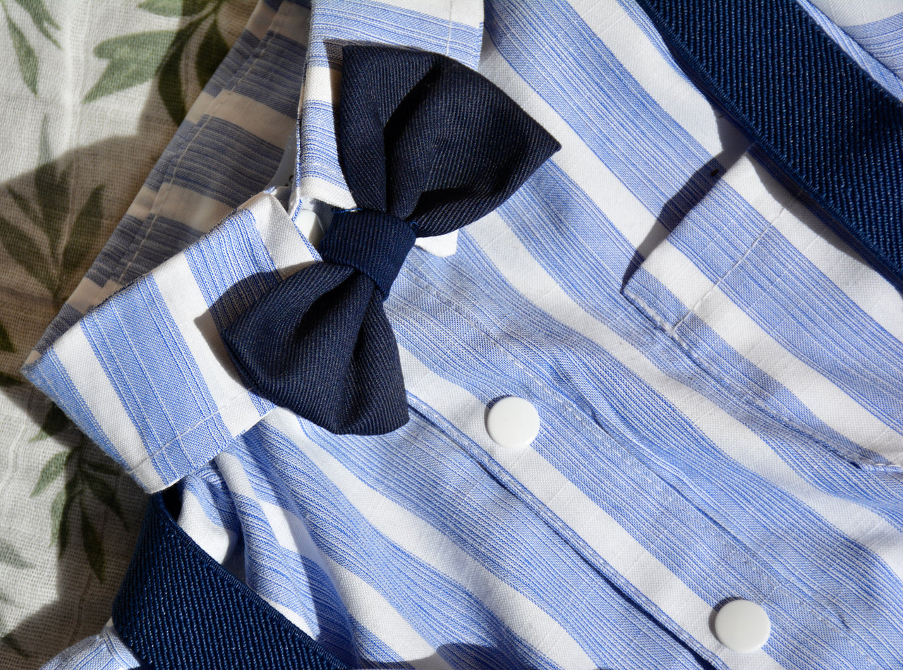 Little lads long set - Blue stripe and Navy
