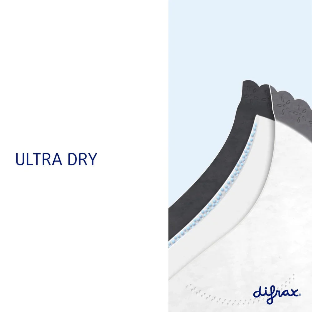 Difrax - Nursing Breast Pads - 40 items white/black