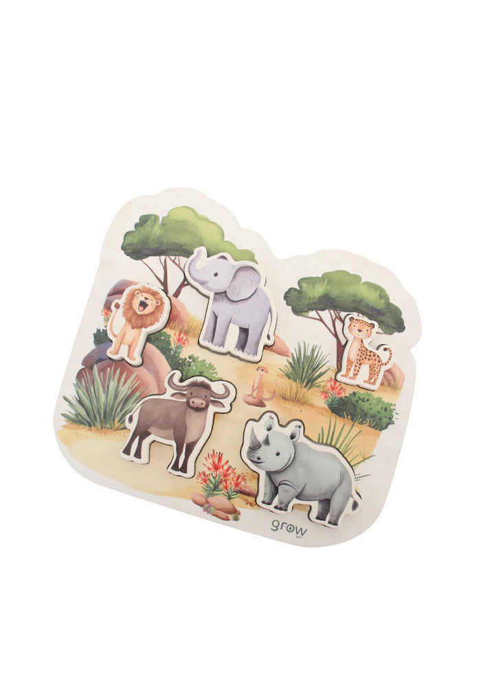 Grow Baby - Chunky Puzzle ~ "Big Five" Animals