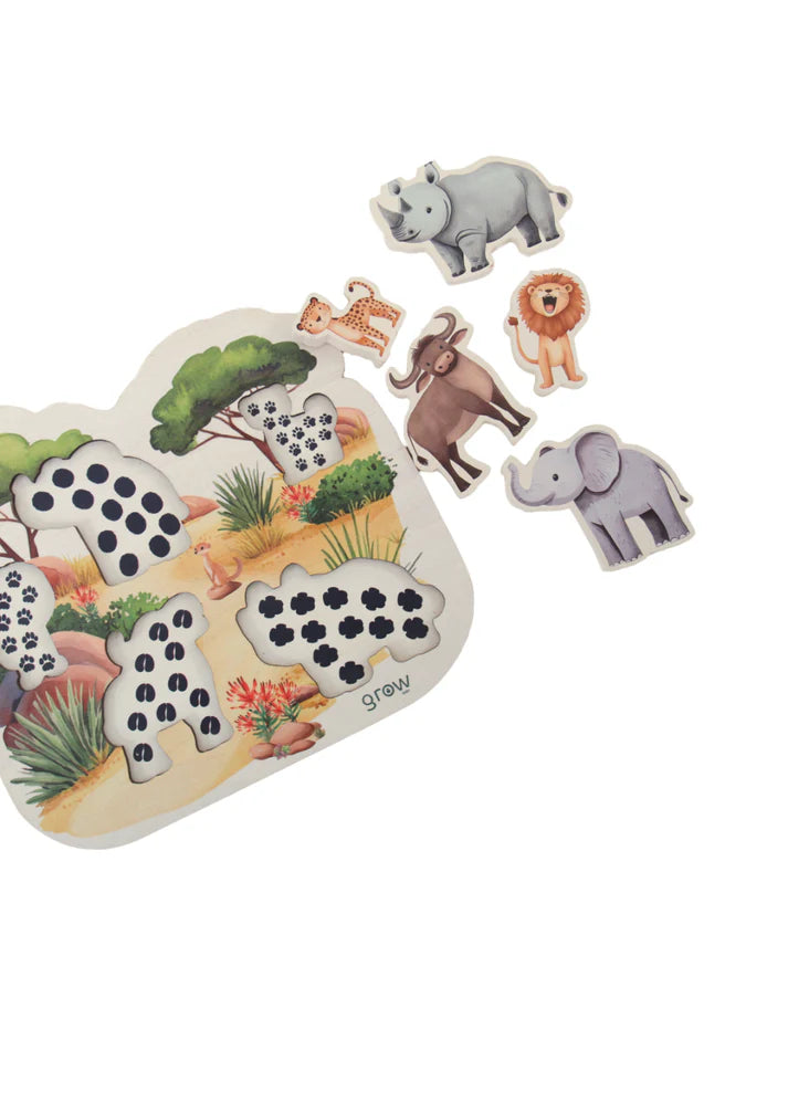 Grow Baby - Chunky Puzzle ~ "Big Five" Animals