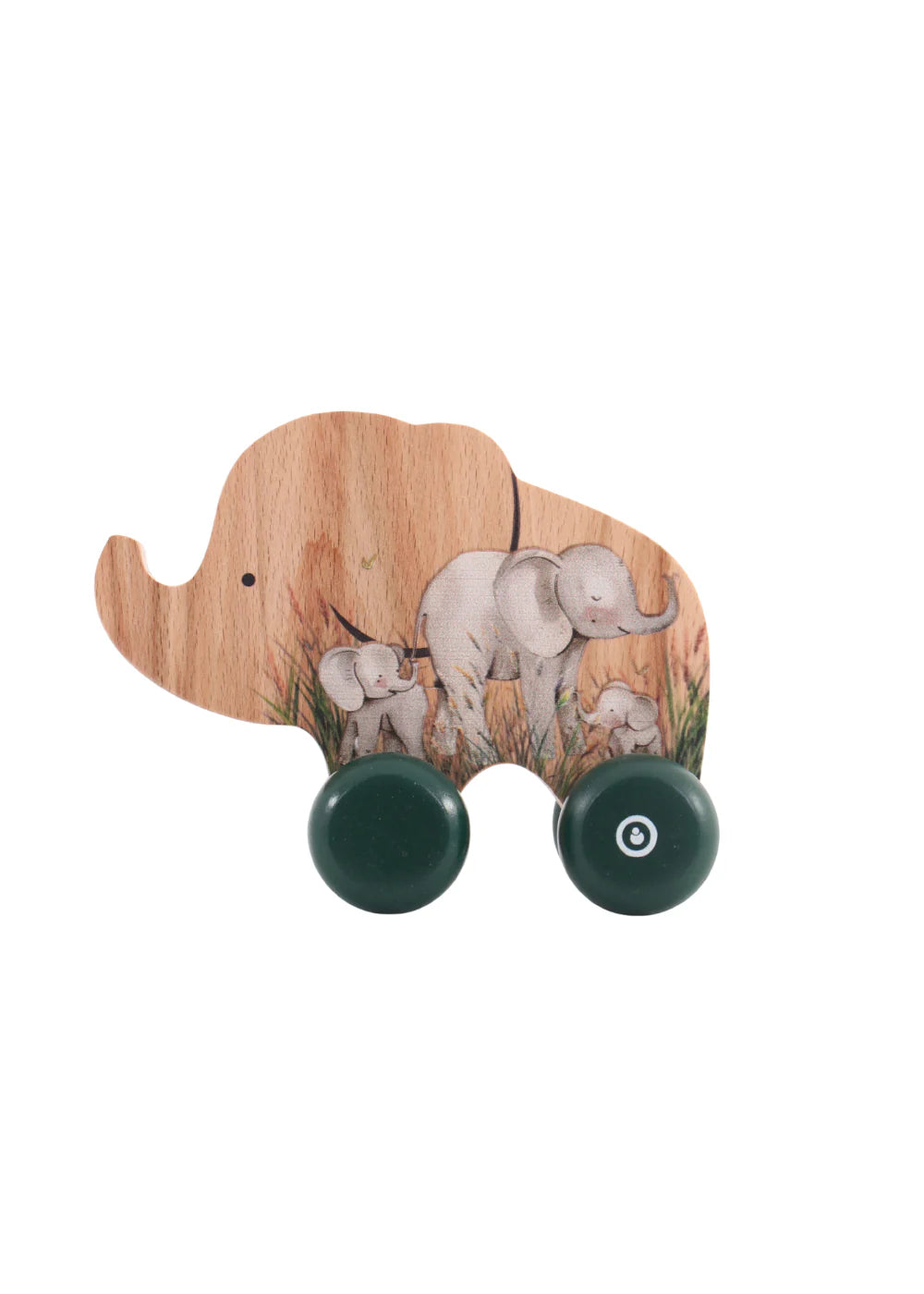 Grow Baby - Wooden Elephant Push Toy | On Safari
