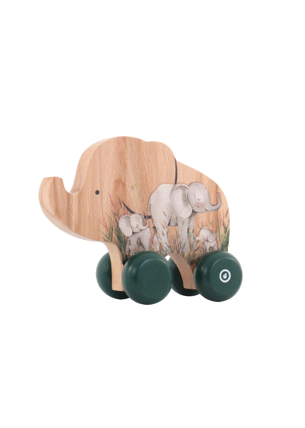 Grow Baby - Wooden Elephant Push Toy | On Safari