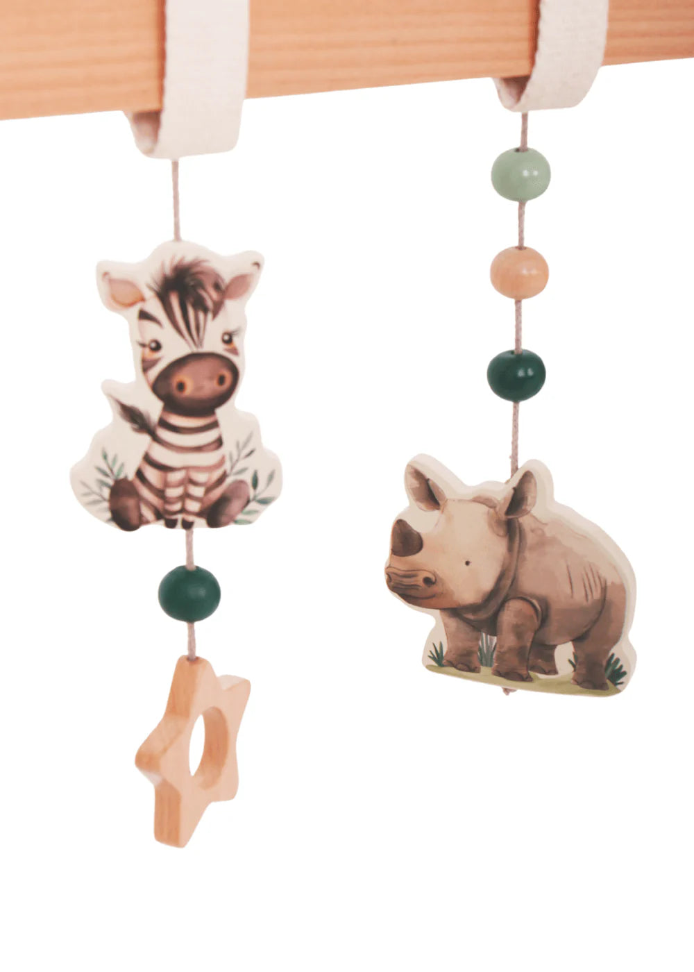 Grow Baby Wooden Baby Play Gym - Safari