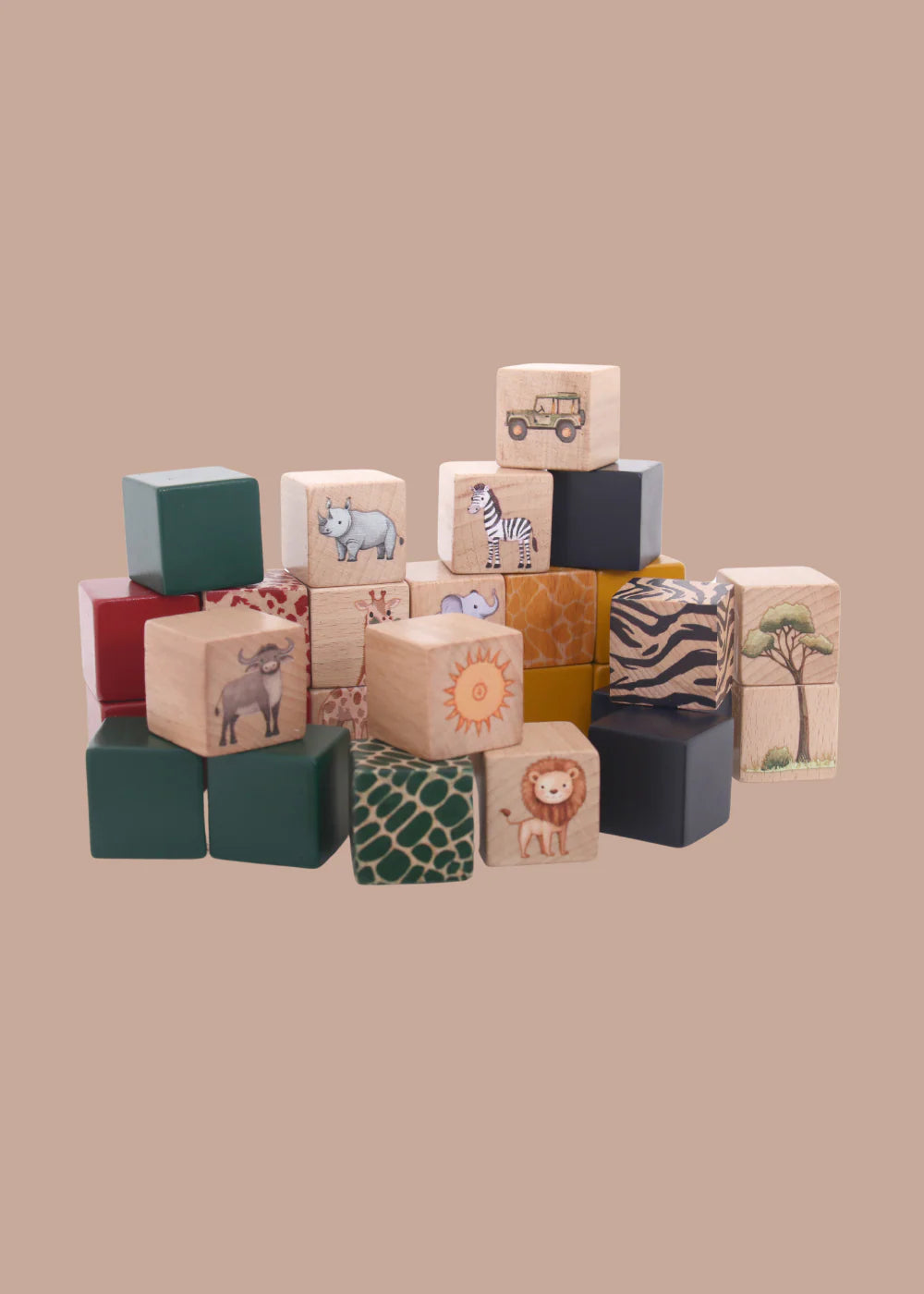 Grow Baby Building Blocks - Safari ~ 28 piece set
