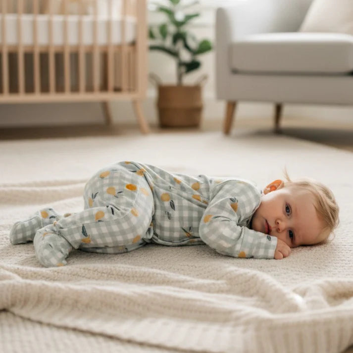 Magnetic Munchkin - Gingham Pears Romper