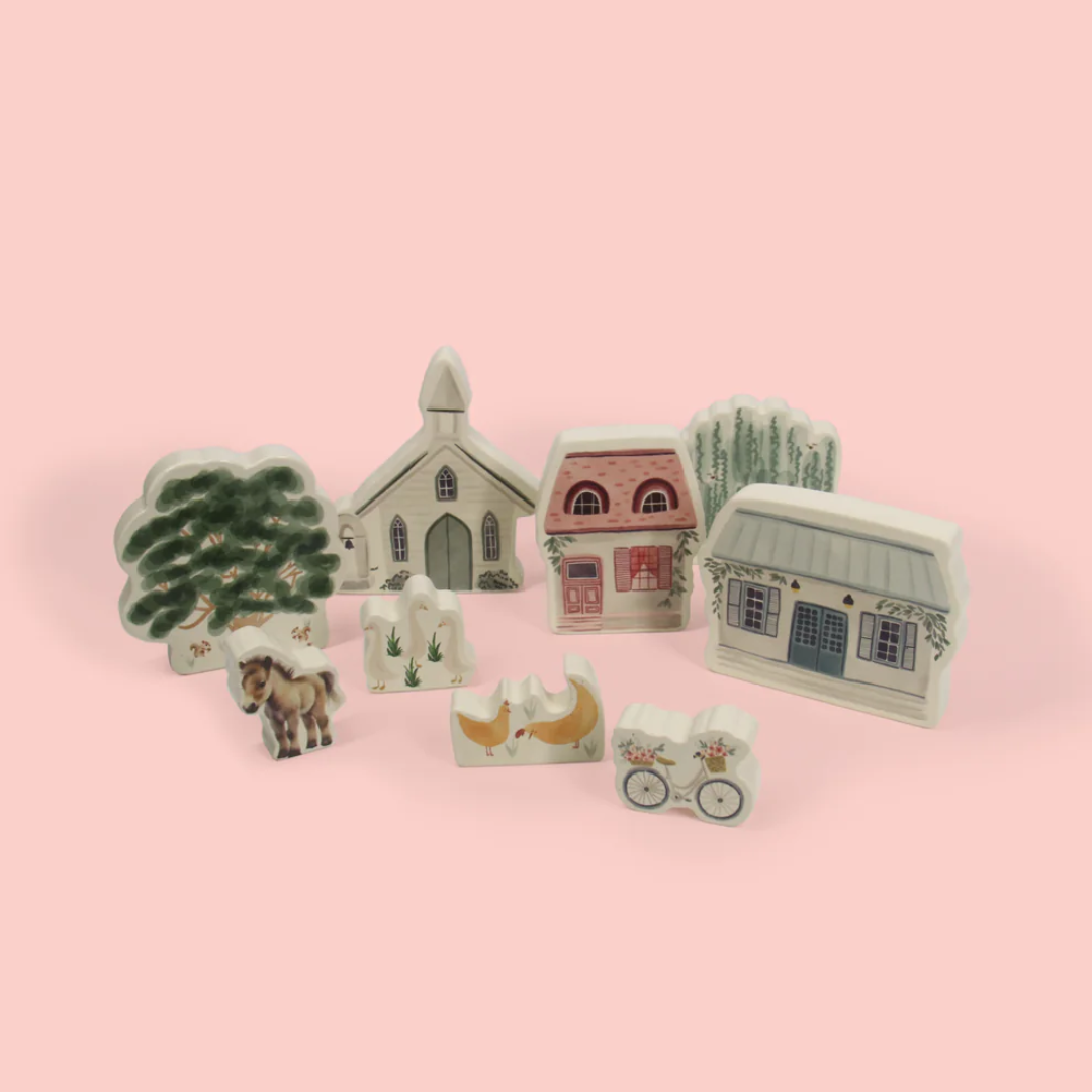 Grow baby Country Lane Play Set ~ 9 piece set