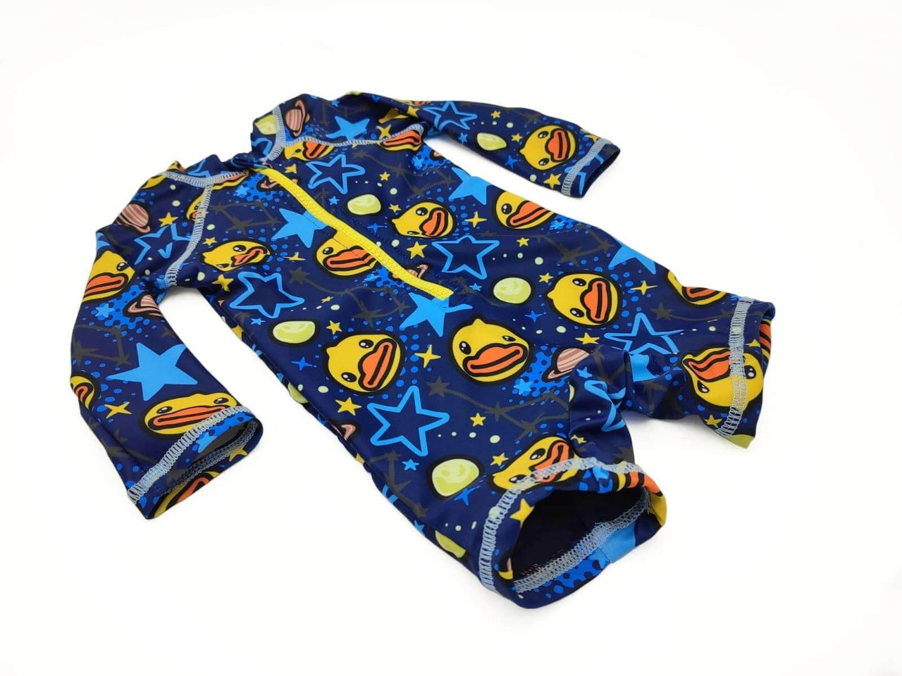 Navy duckie boy swimsuit without press studs