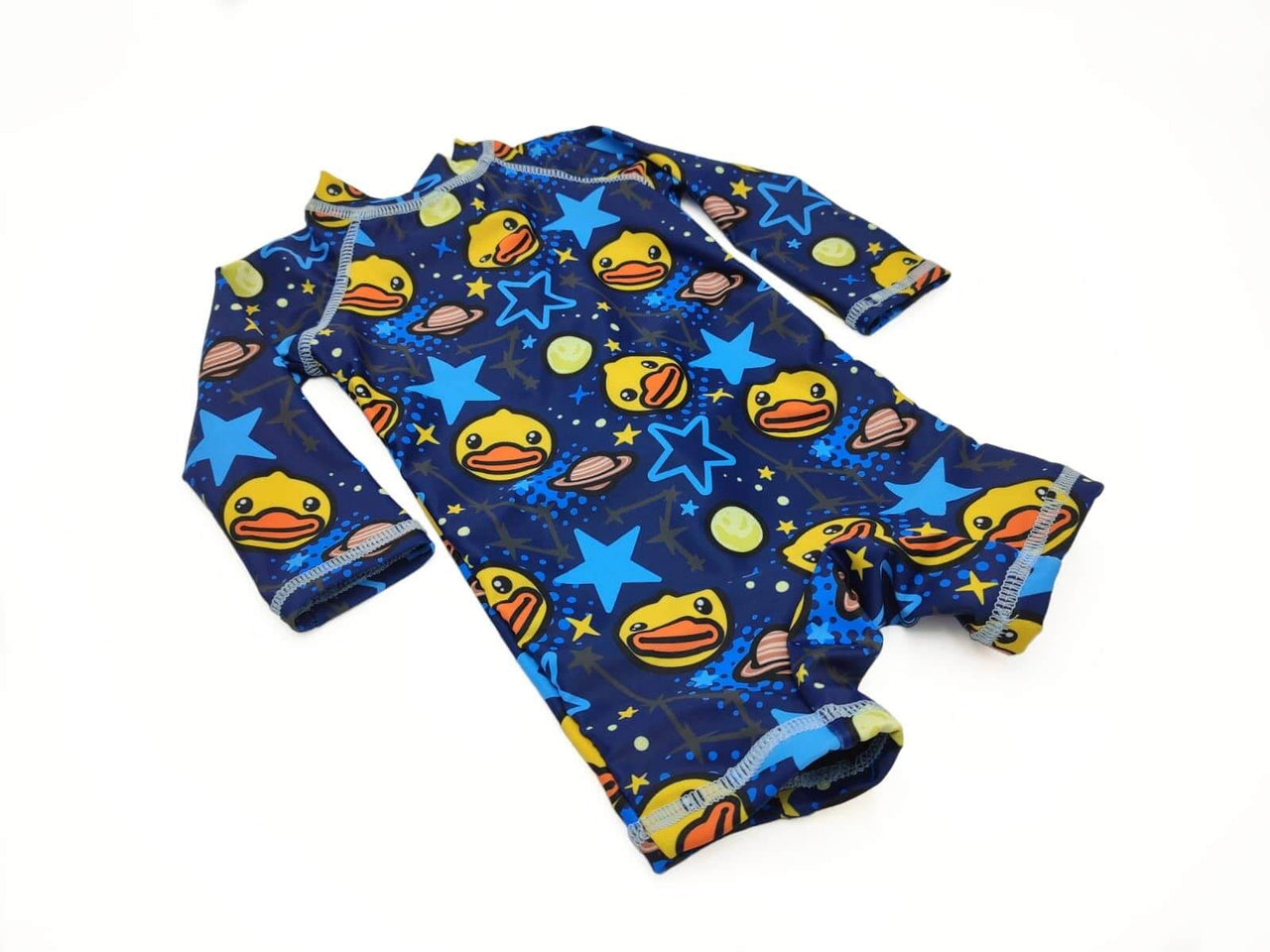 Navy duckie boy swimsuit without press studs