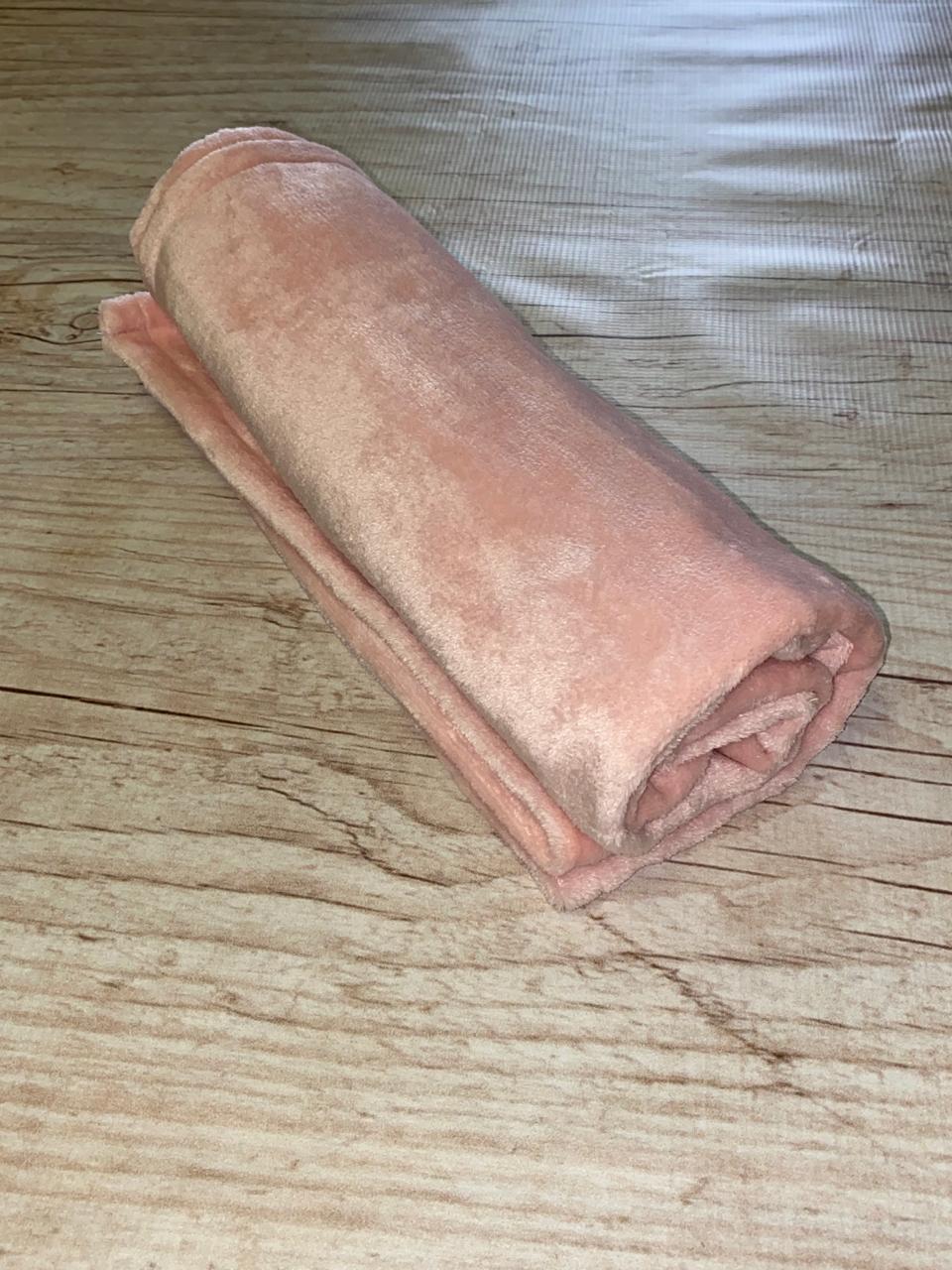 Soft pink fleece blanket