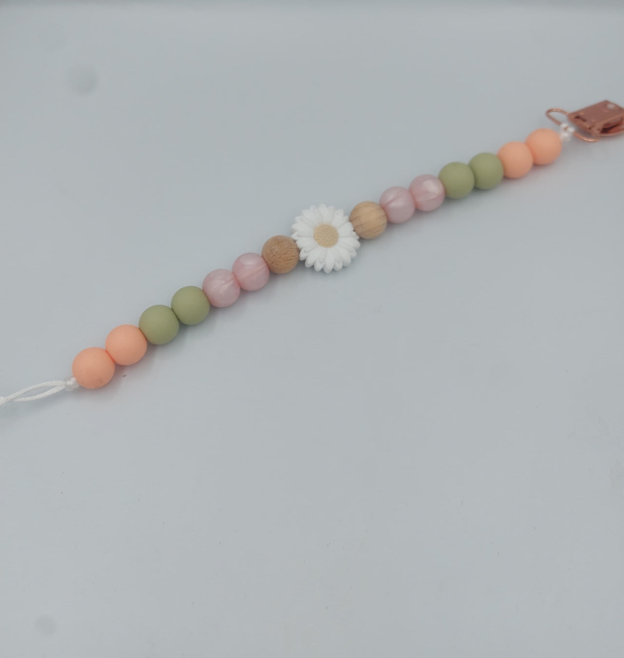 Small white flower Silicone Dummy Clip