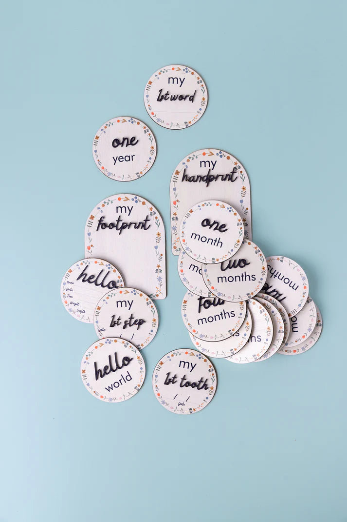 Grow Baby - Milestone Disks - Little Greyton - 19 piece set