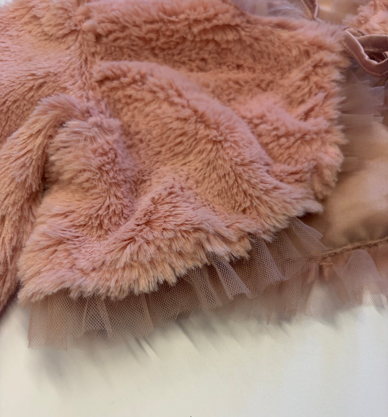 Nika - Dusty Pink Long Sleeve Bolero - With Frill