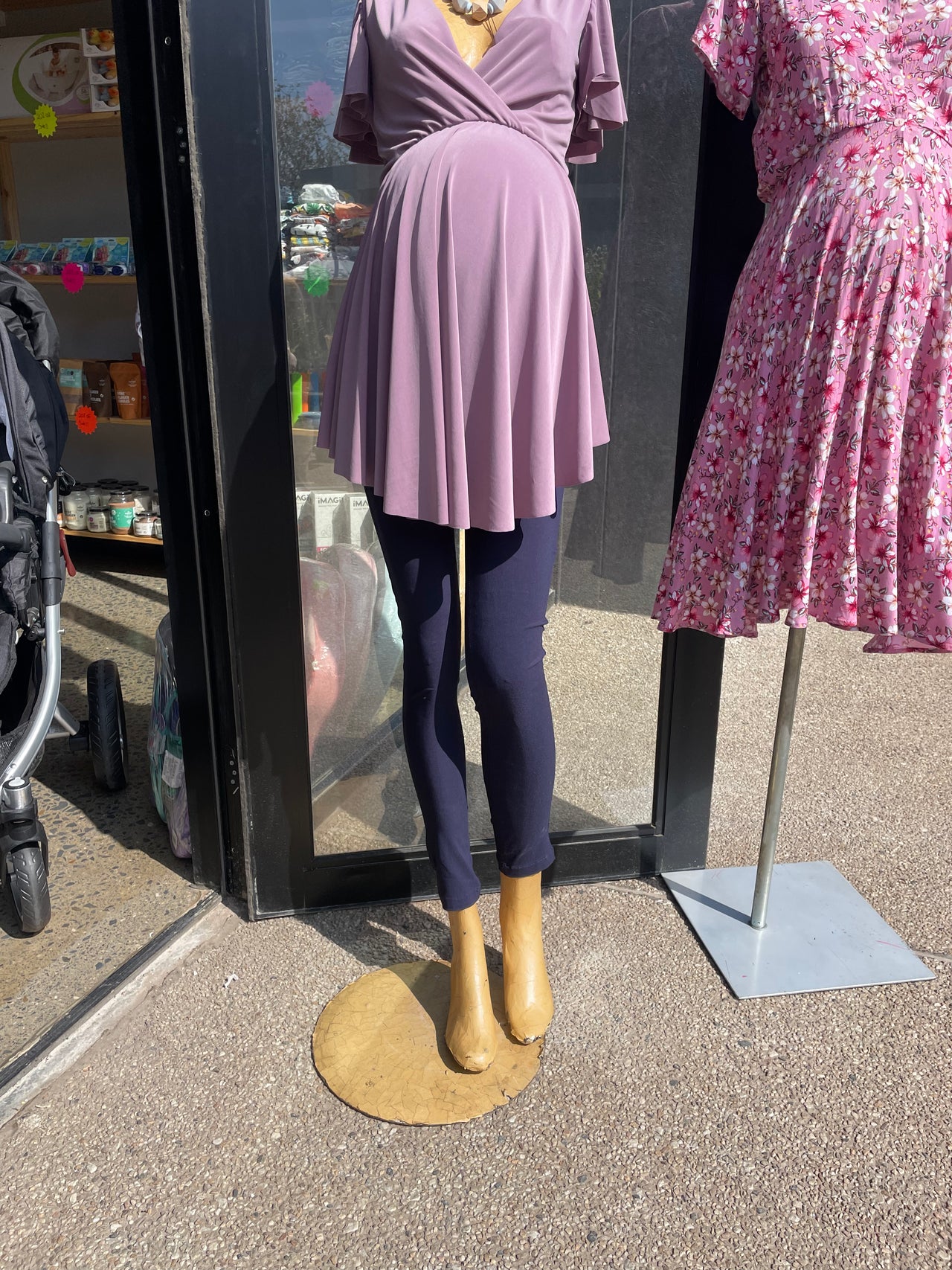 Nika - Navy long maternity pants