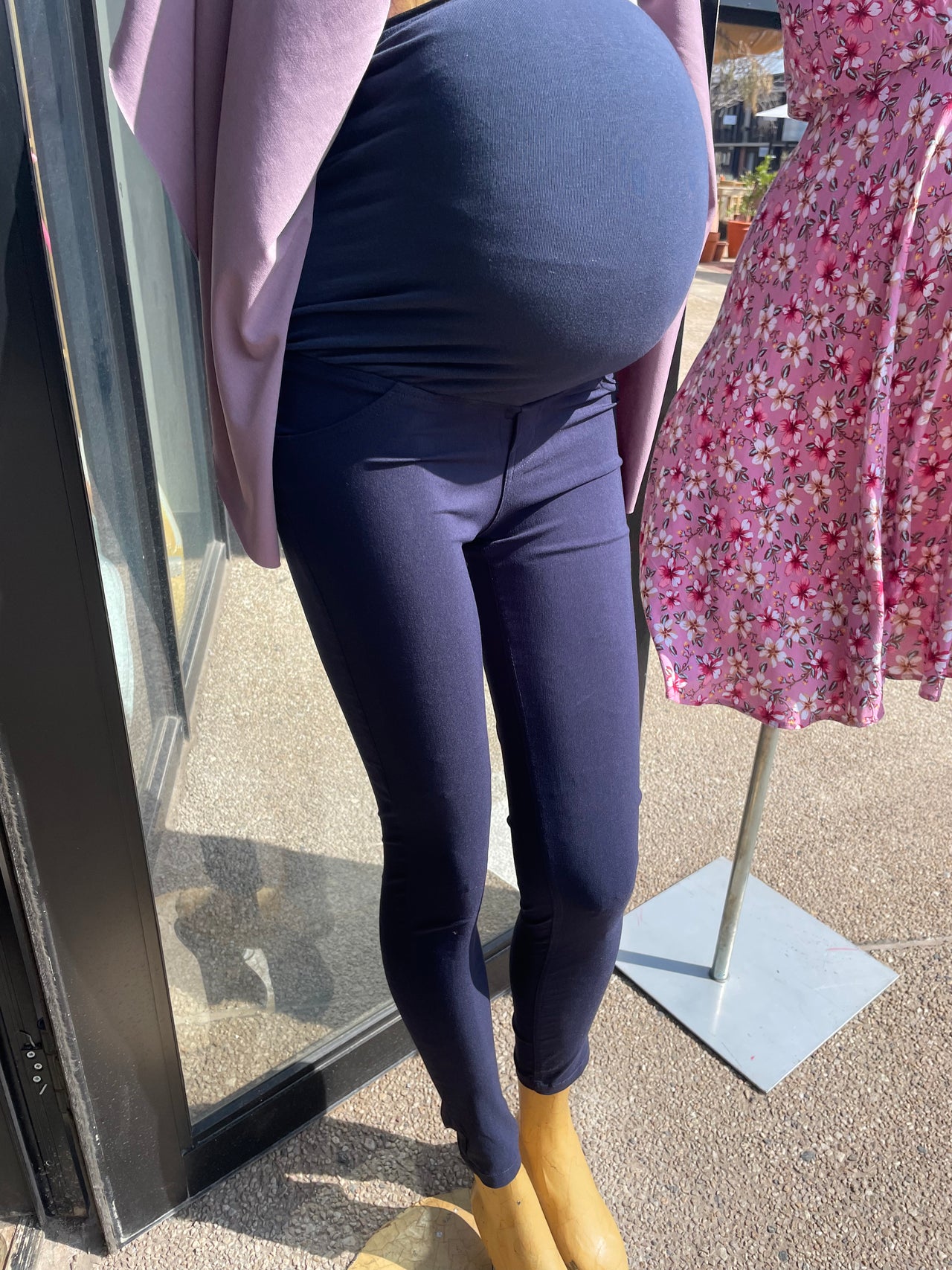 Nika - Navy long maternity pants