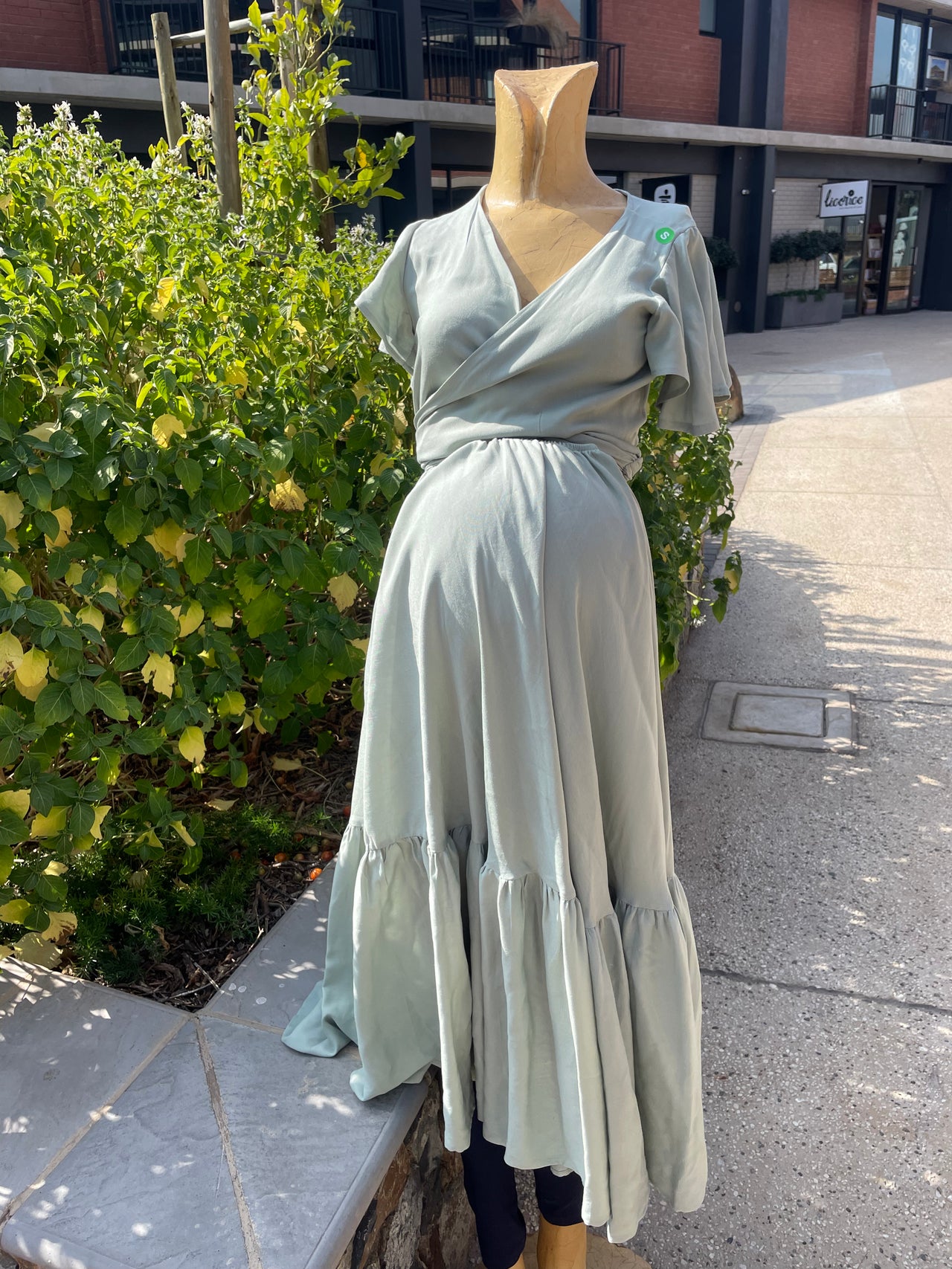 Nika - Sage infinity maternity dress