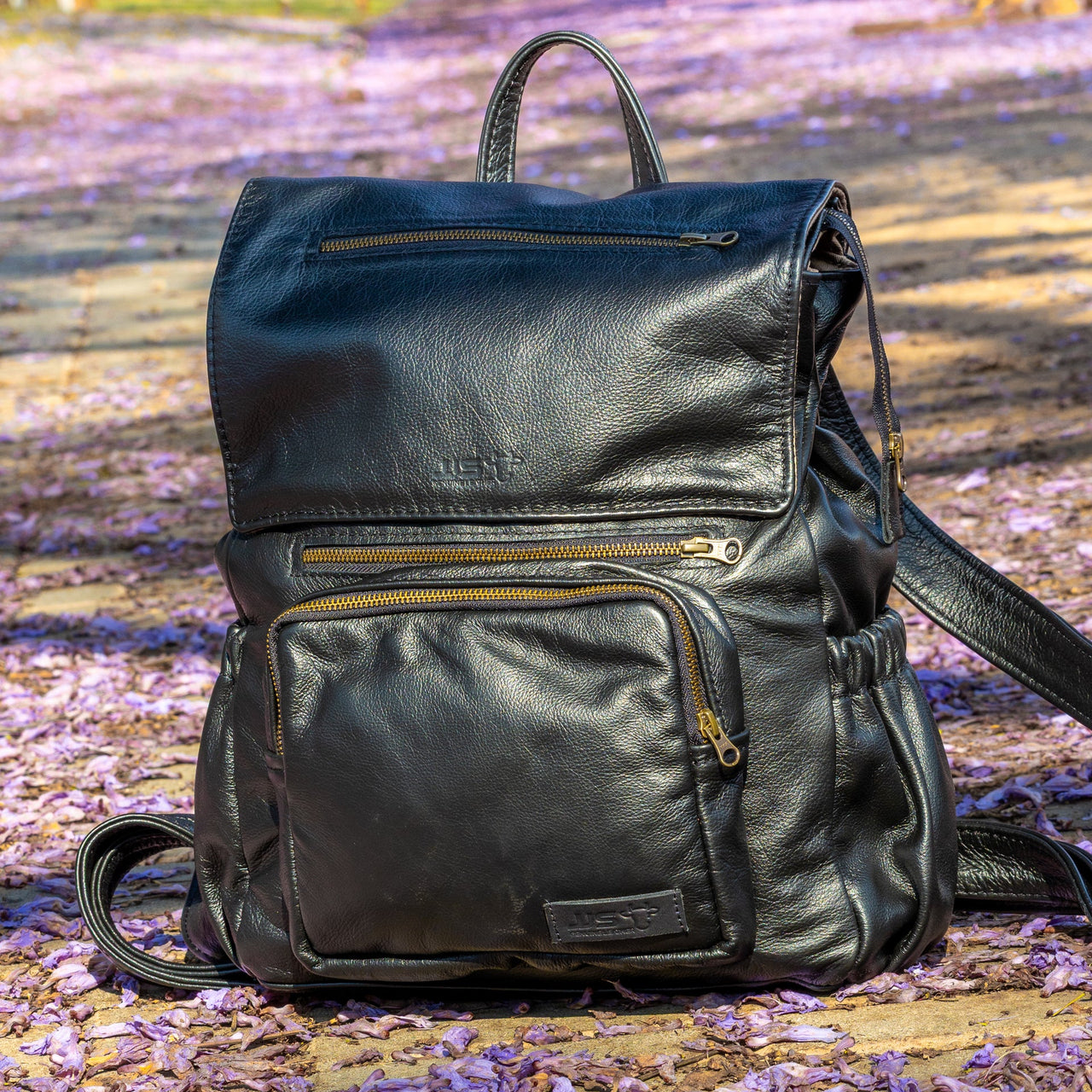JJS - Medium Leather Nappy Bag