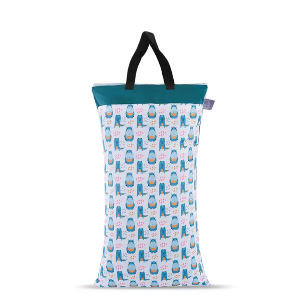 Hippo and croc large wet bag