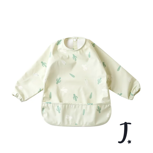 Long sleeve - waterproof feeding and messing play bibs -1-2 years- Various prints