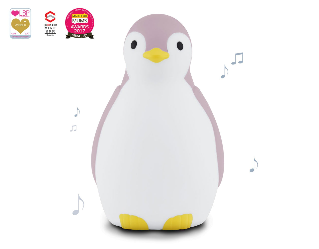 Pam the penguin SLEEPTRAINER with nightlight and wireless speaker