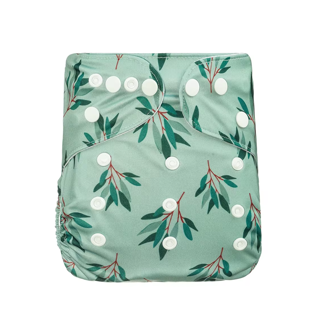Happy flute pocket - Green leaves
