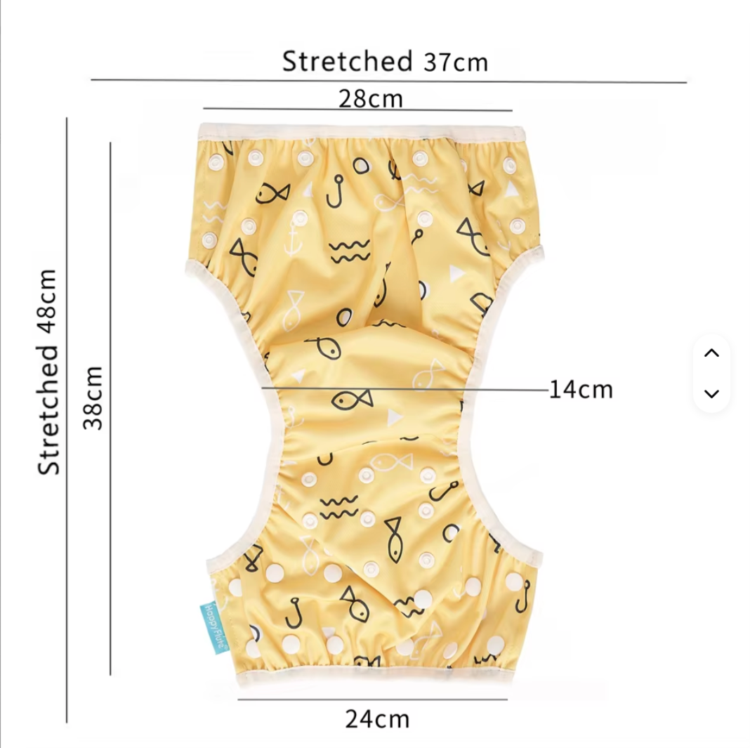 Orange Starfish Swim Diaper