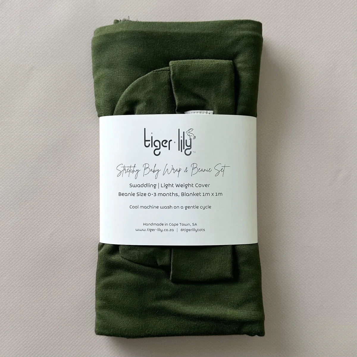 Tiger Lily swaddle and beanie set - various colors