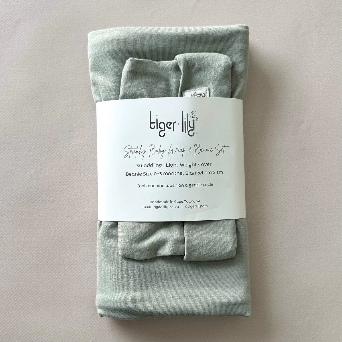 Tiger Lily swaddle and beanie set - various colors