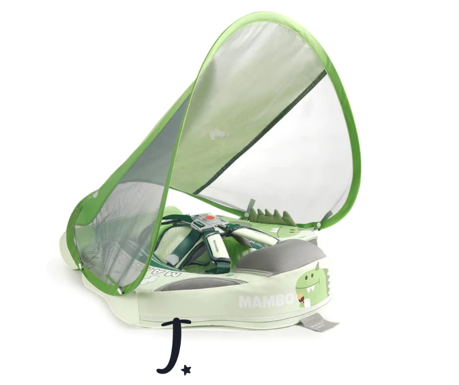 Mambobaby chest and back float - Air free - With canopy - Dinosaur