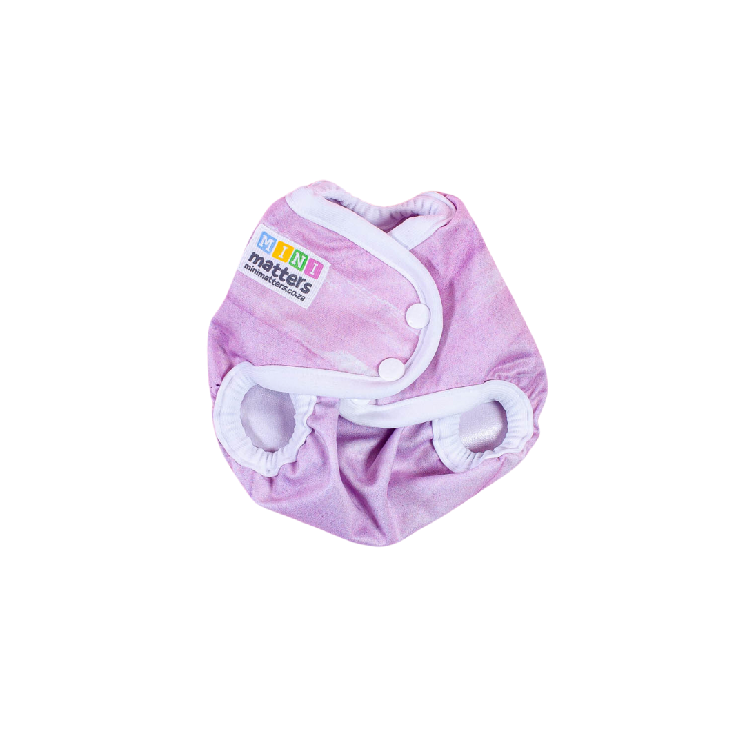 Mini matters PUL cover - newborn - Lilac watercolor