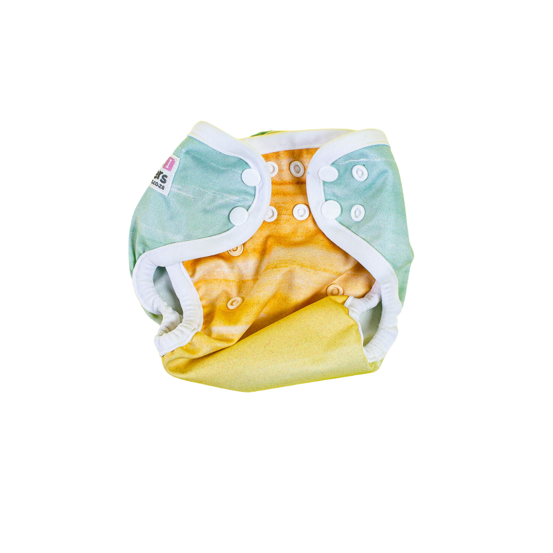 Mini matters PUL cover - newborn - Sunset watercolor