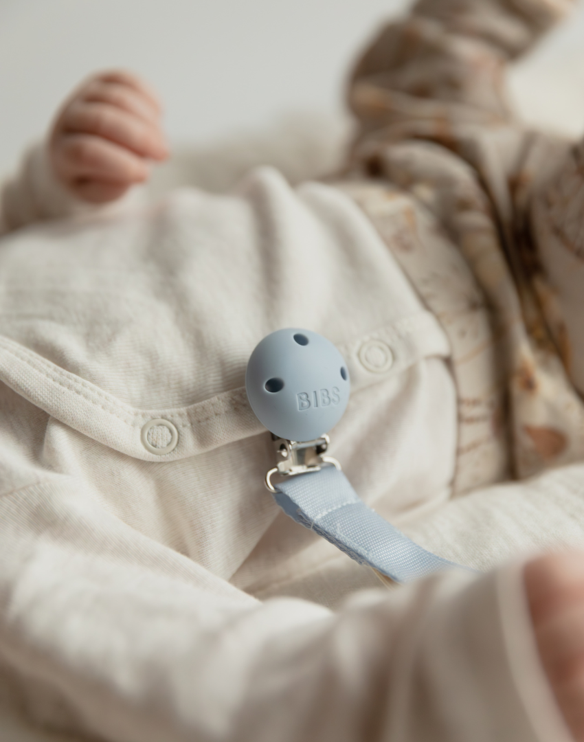 BIBS Ribbon pacifier clip
