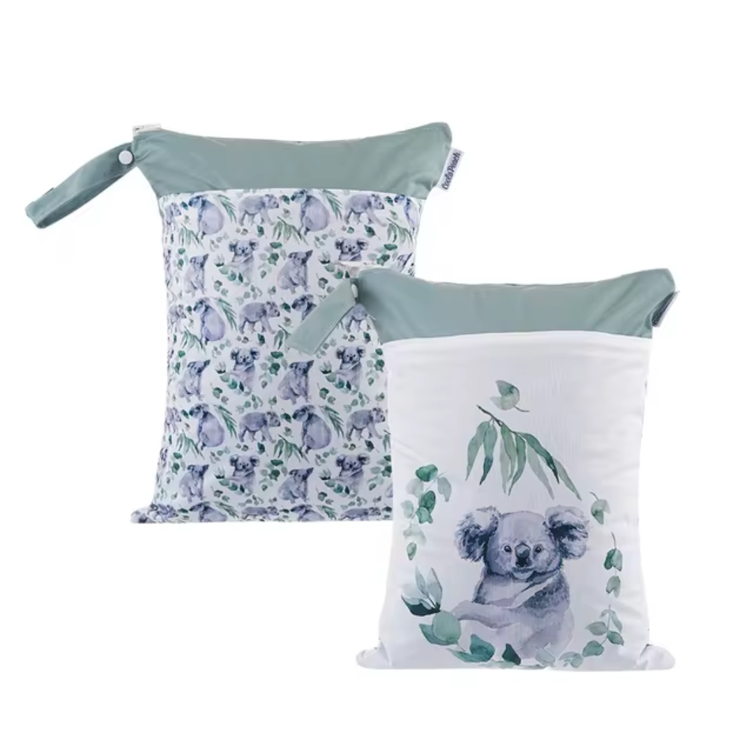 Happy Flute Wet bag, Sage koala