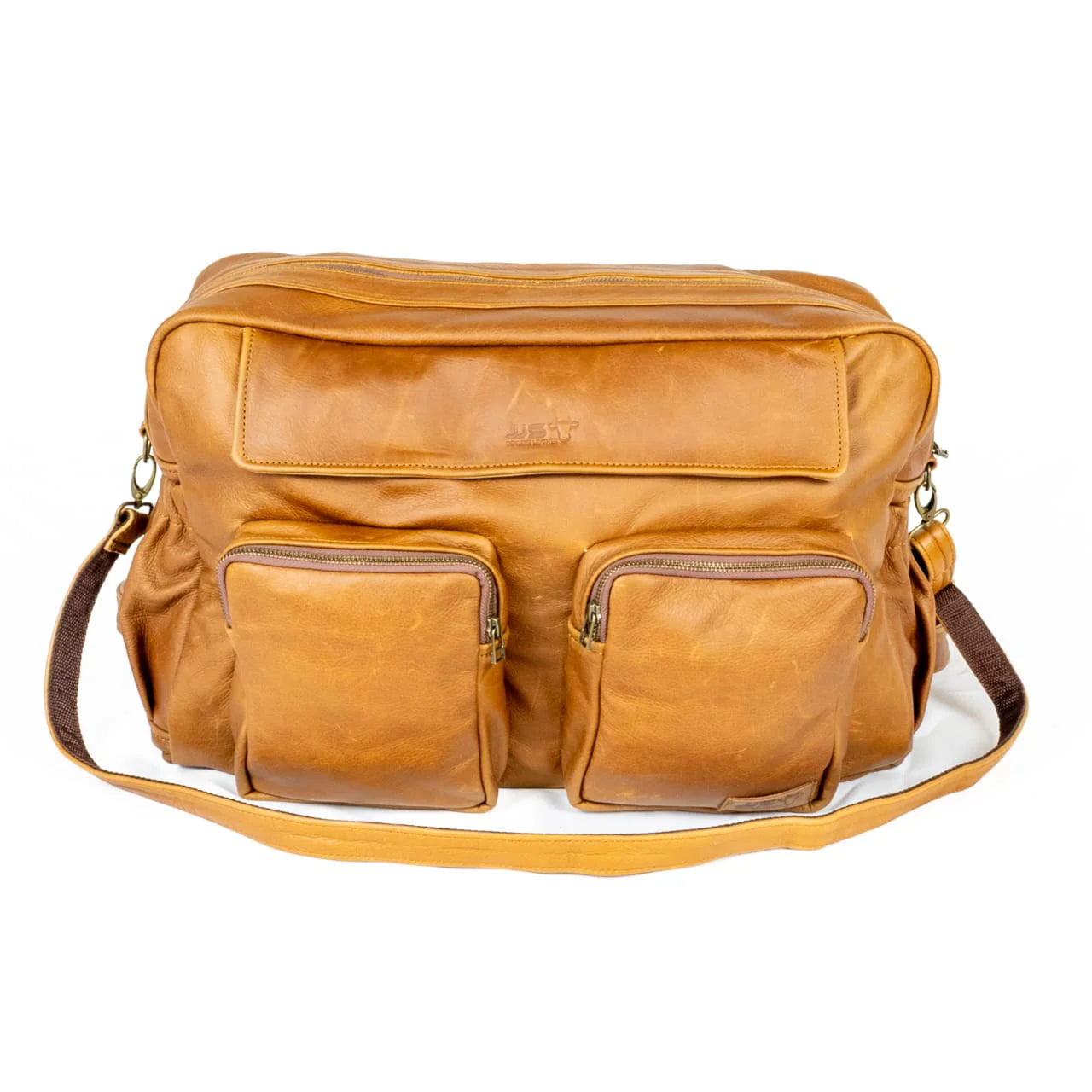 JJS Leather - XL Leather Nappy Bag