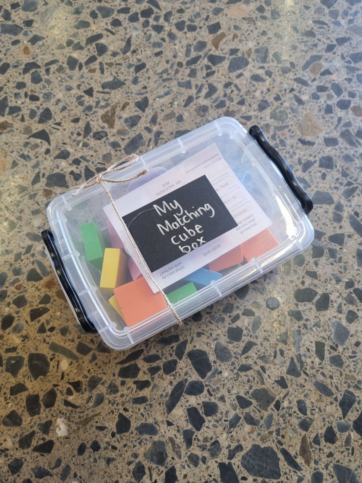 Woeker handjies - My matching cube box