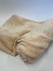 Soft peach newborn fleece blanket