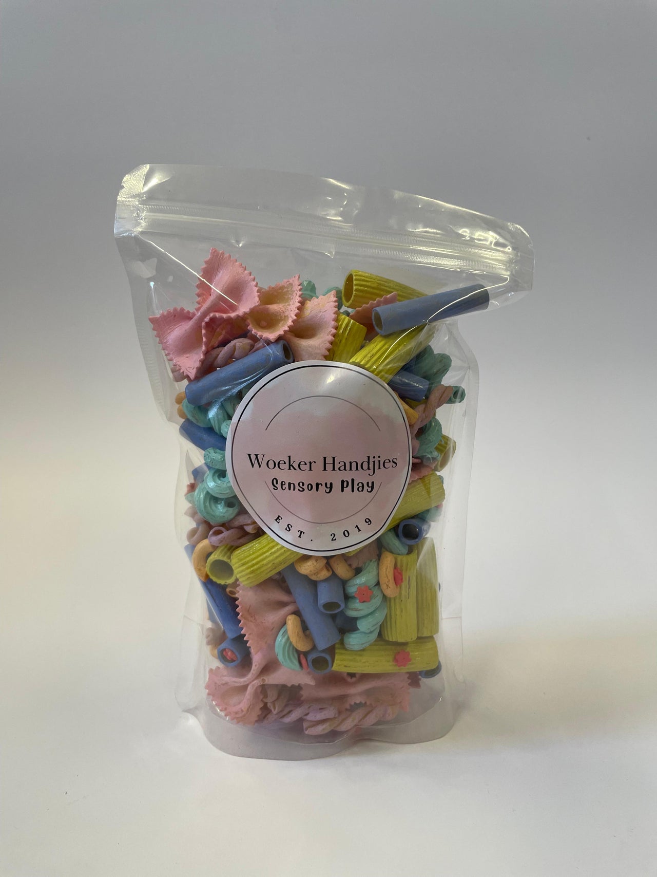 Woeker handjies: Sensory pasta bag