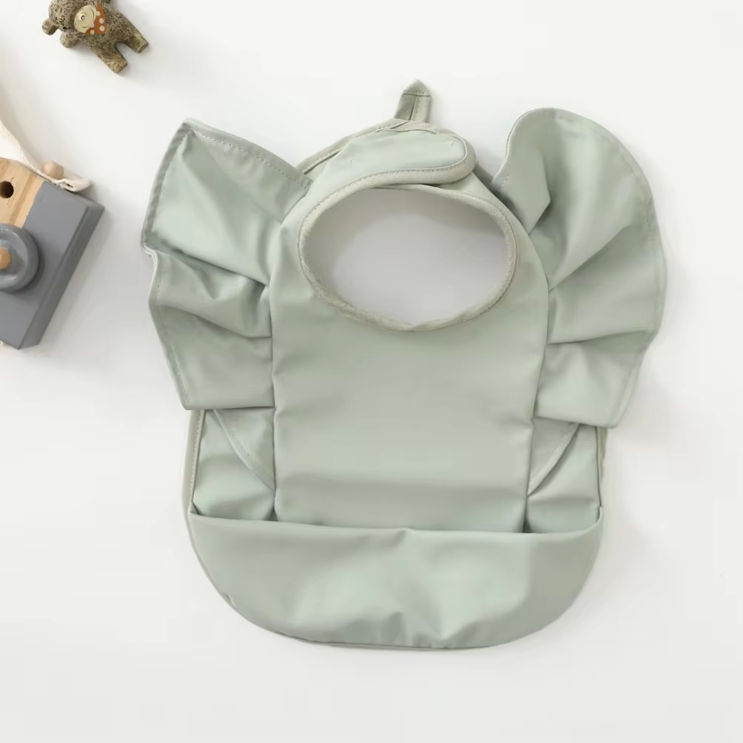 Ruffle bib - Sage