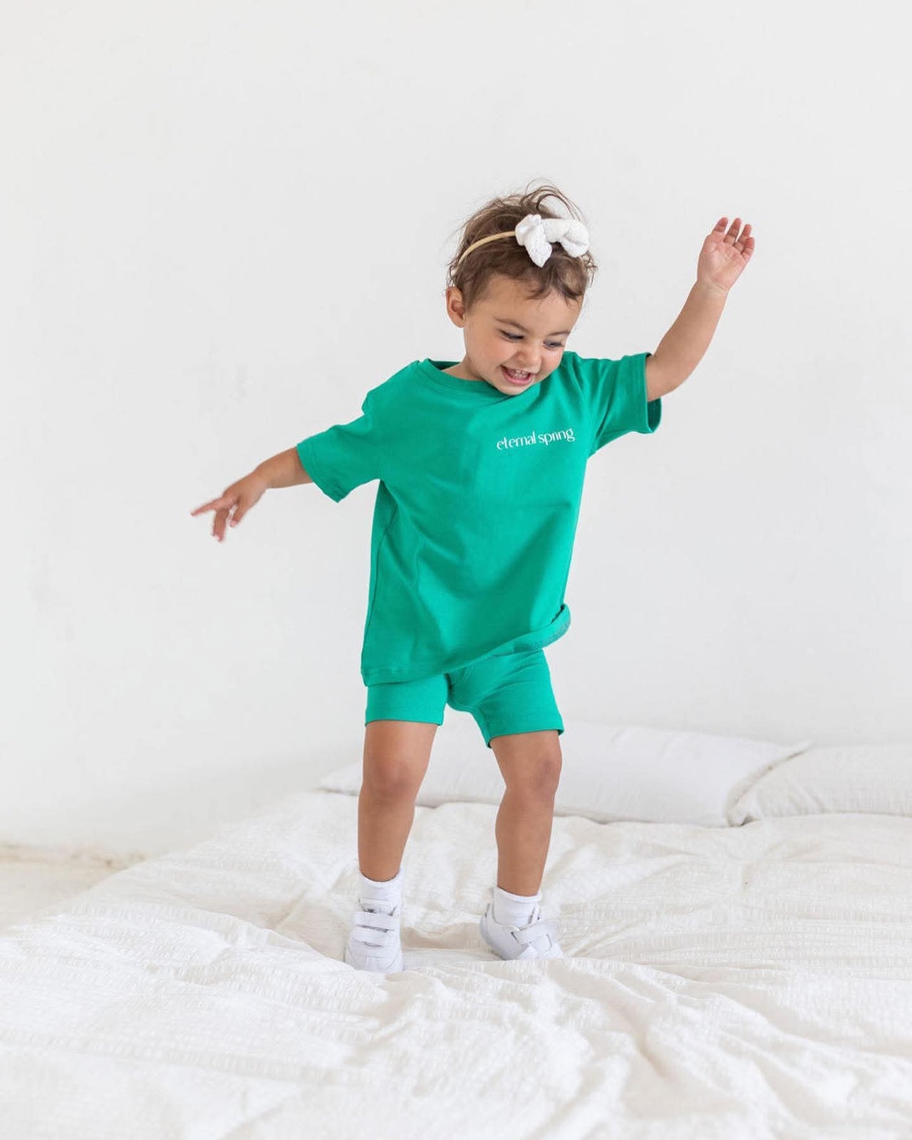 Eternal Spring - T-shirt and Shorts Toddler Set - Green