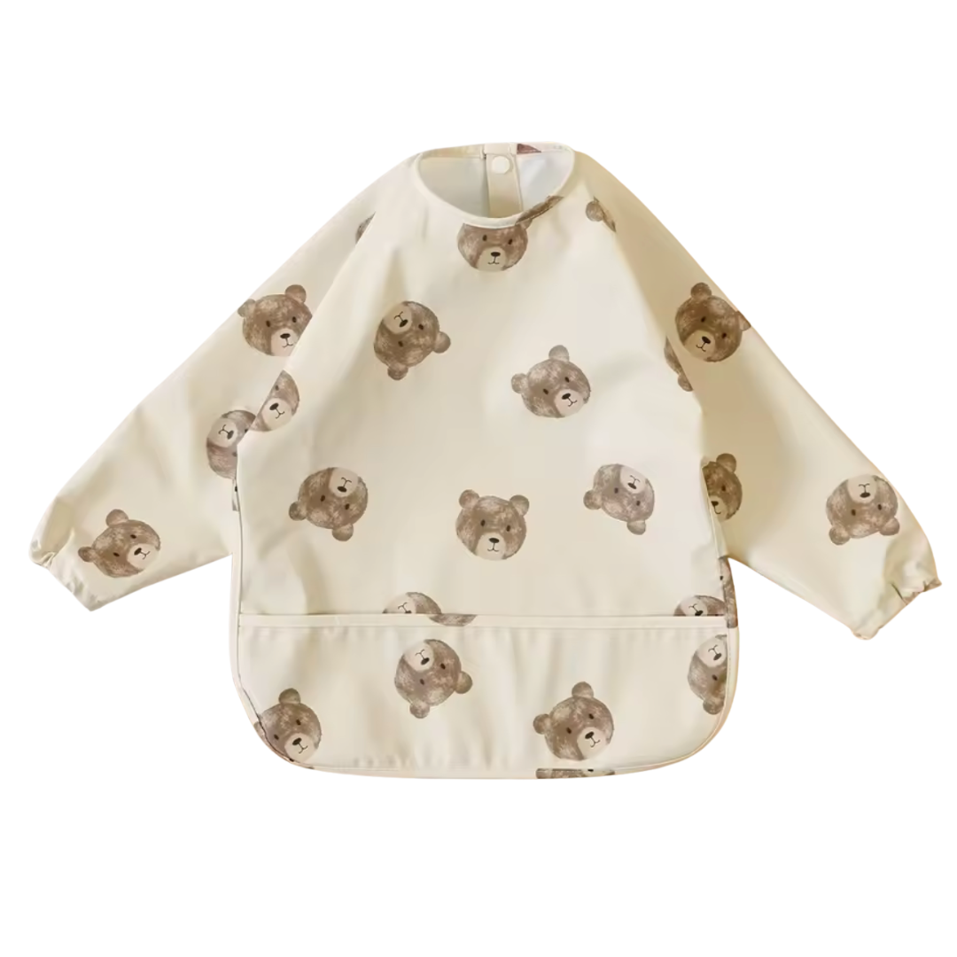 Long sleeve - waterproof feeding and messy play bibs -1-2 years- Various prints