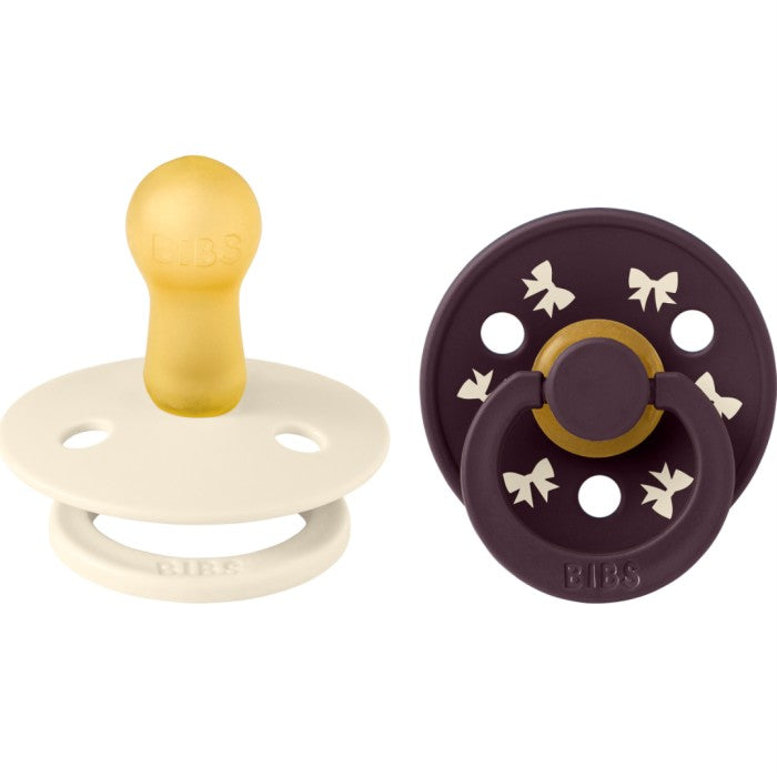 BIBS - Holiday Bow Pacifier - 2 Pack Latex