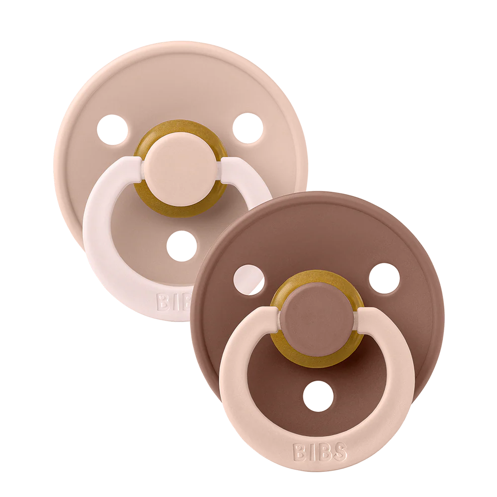 BIBS 2-pack Fusion latex - Woodchuck/Blush mix