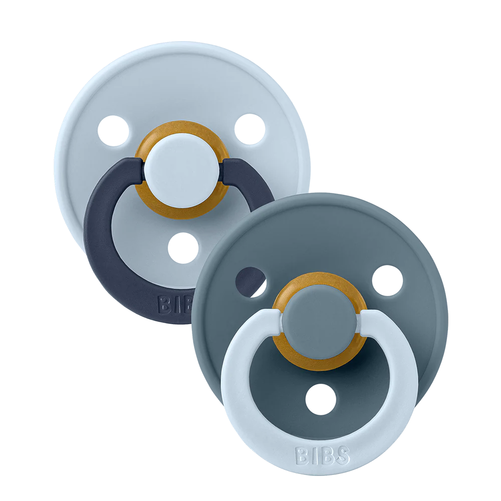 BIBS 2-pack Fusion Latex - Baby blue/Petrol mix