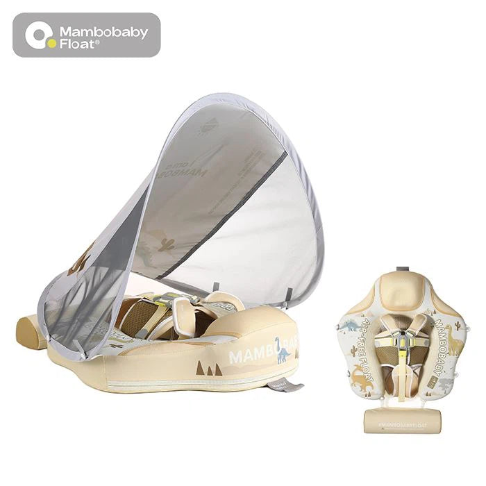 Mambobaby Dino World air-free baby float with canopy