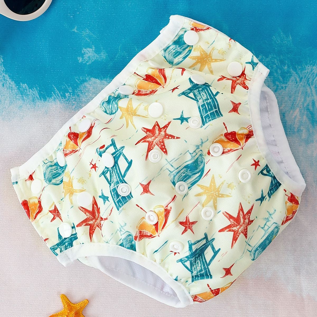Lime Beach Party Swim Diaper