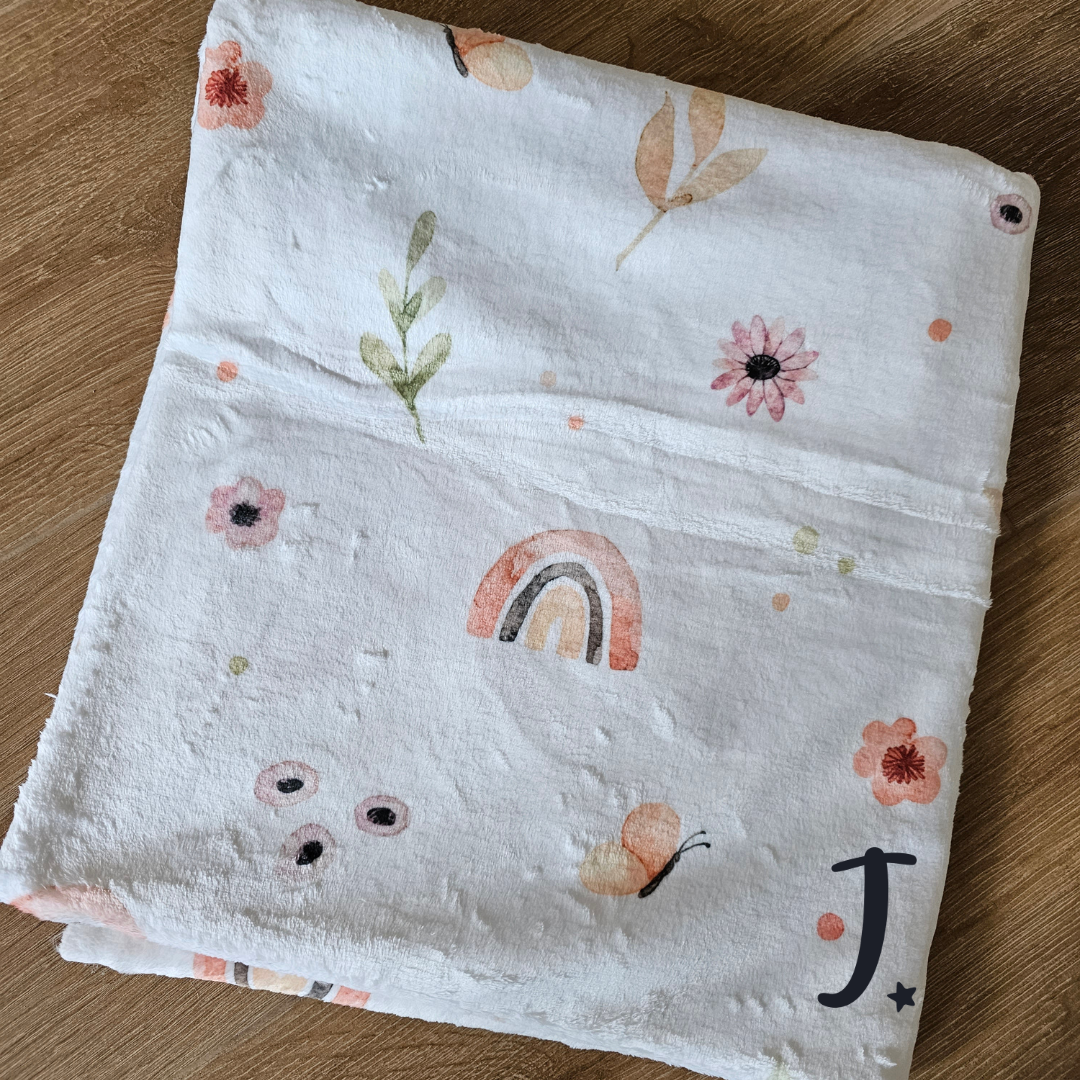 Butterfly garden fleece blanket